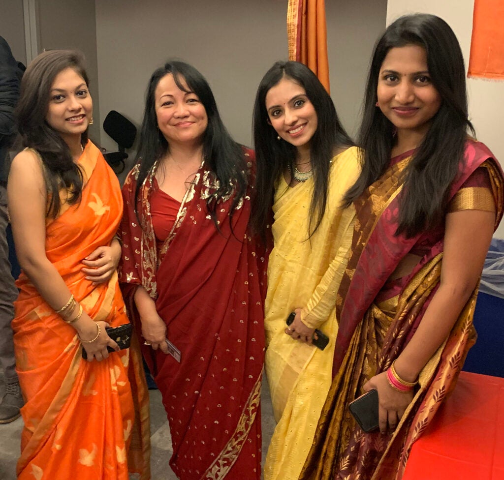 Attendees with Dr. Simbulan-Rosenthal at Diwali 2019