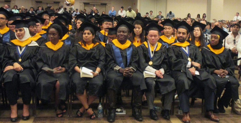 Graduating students at 2016 Commencement